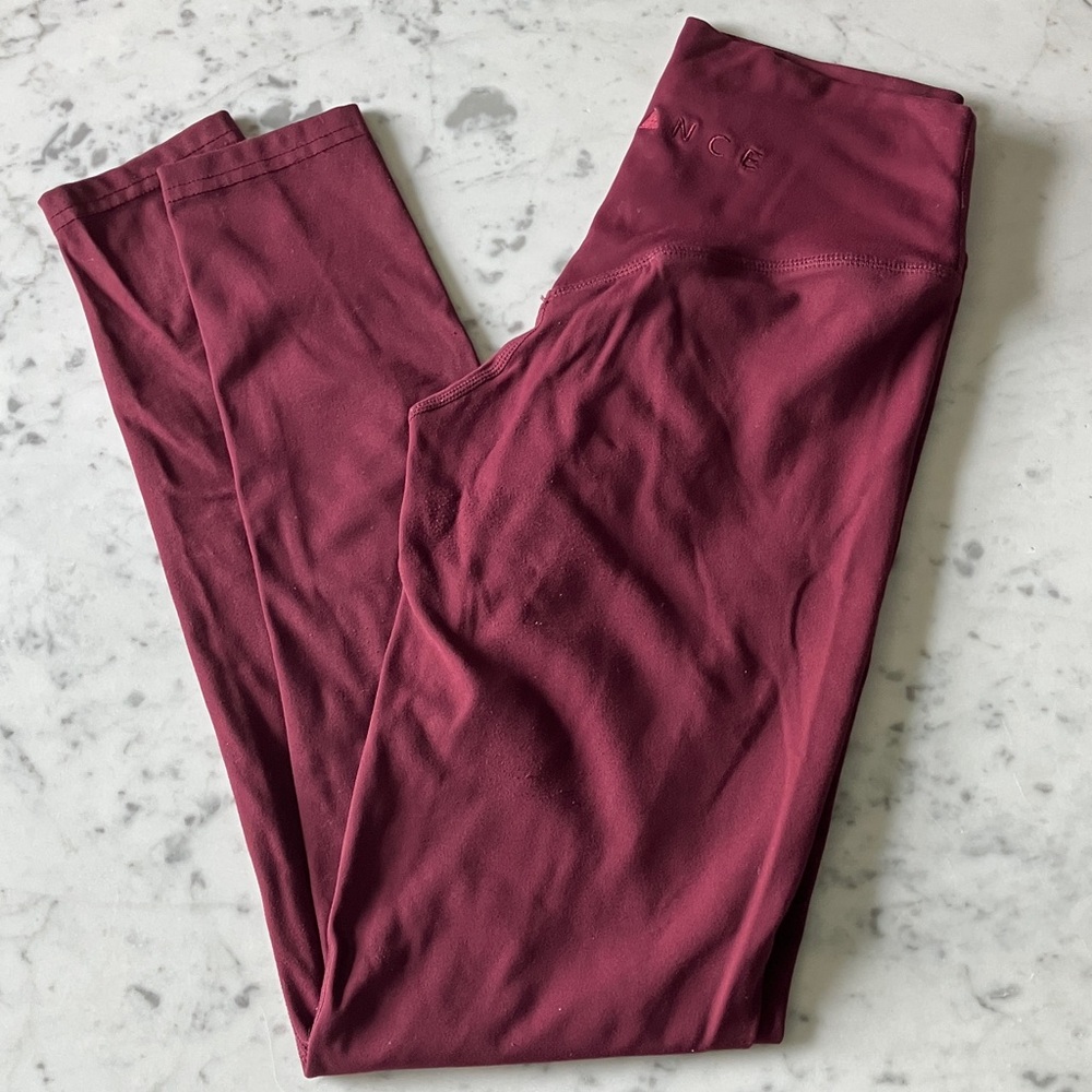 Balance Athletica Burgundy High-Waist Leggings
